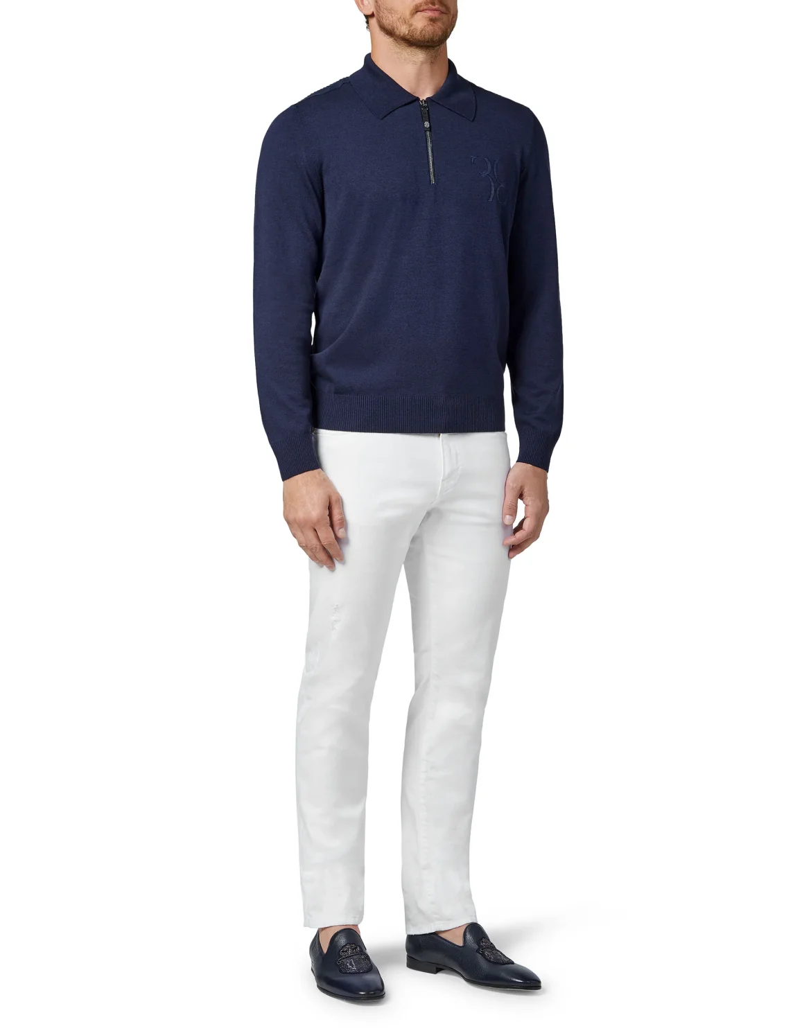 Pullover zip mock Double B, цвет: Синий