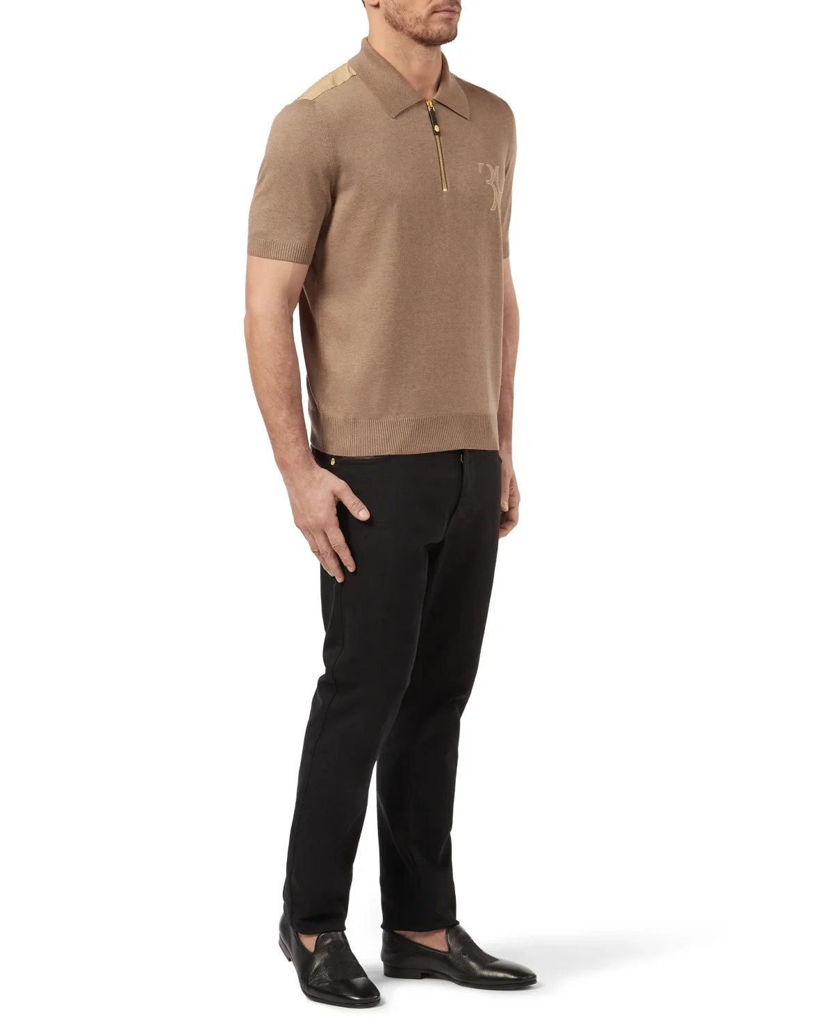 Pullover zip mock Double B, цвет: Бежевый