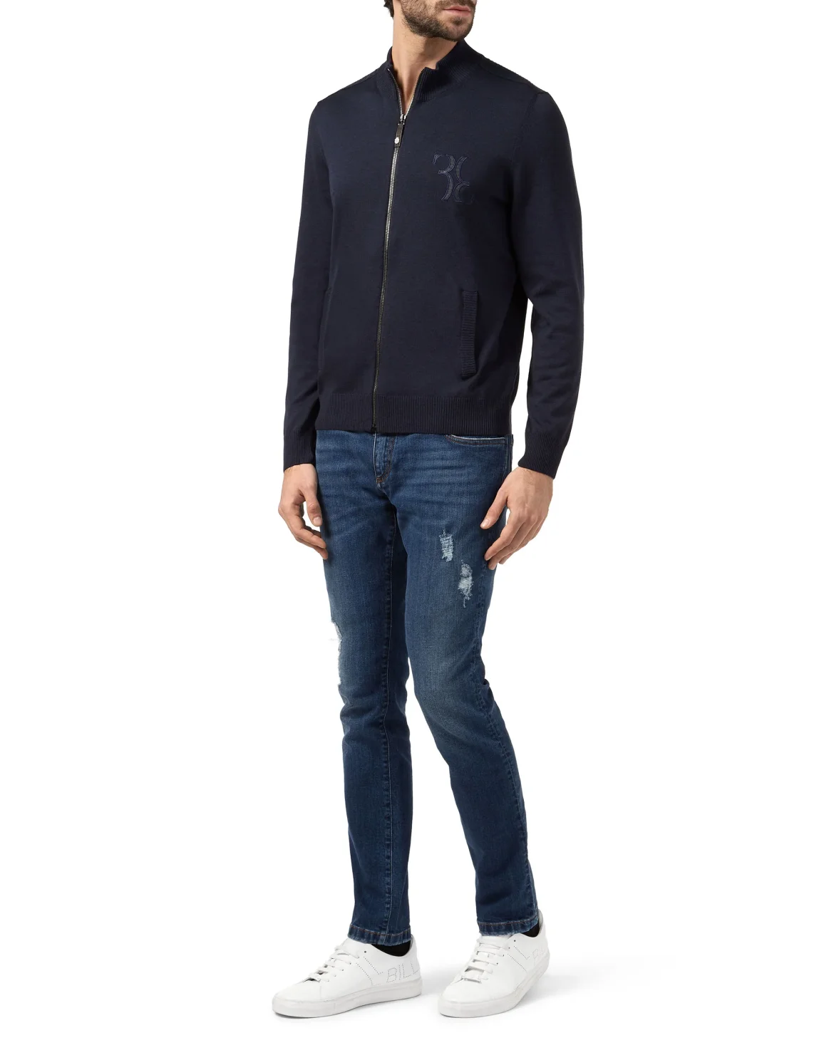 Pullover full zip Double B, цвет: Синий