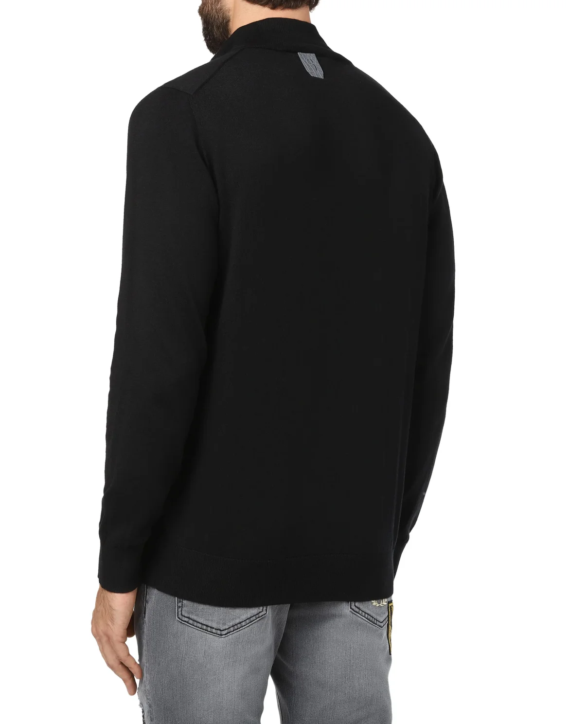 Pullover zip mock Crest, цвет: Черный