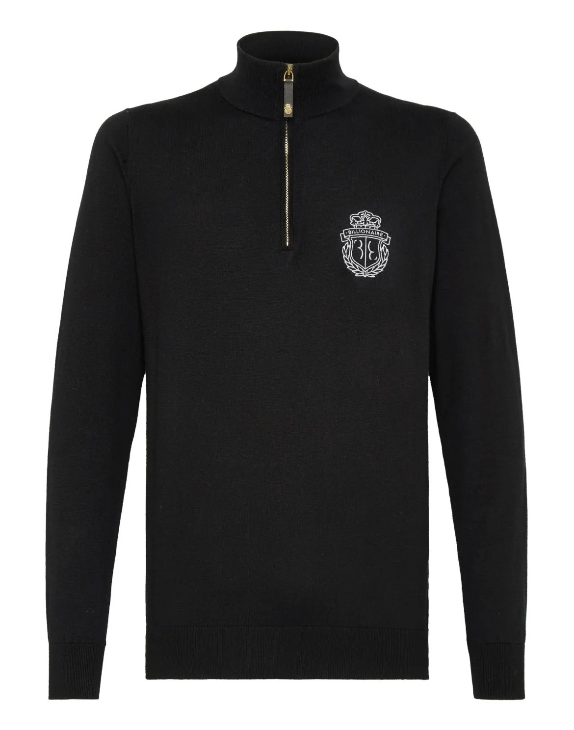 Pullover zip mock Crest, цвет: Черный