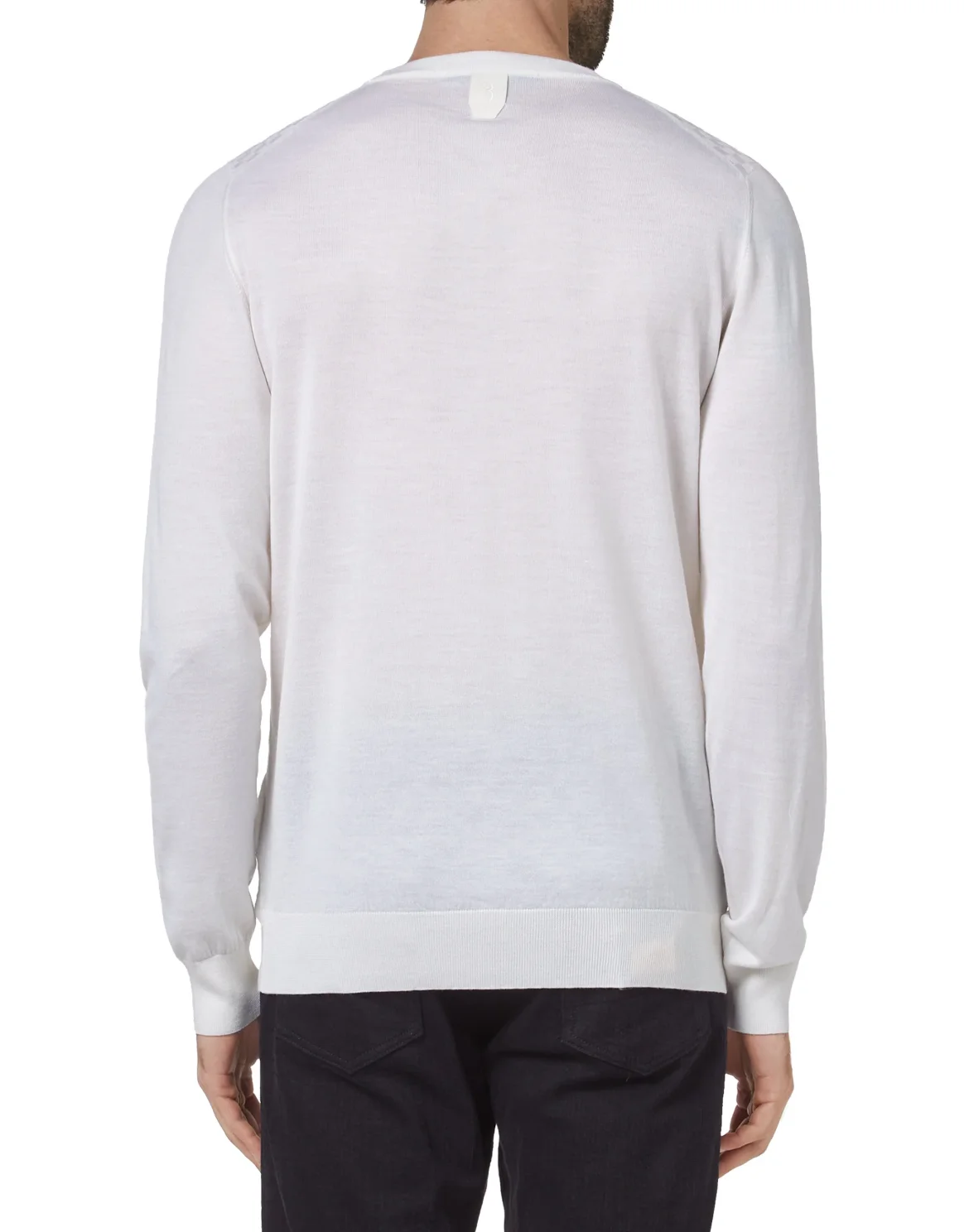 Pullover Round Neck LS Crest, цвет: Белый