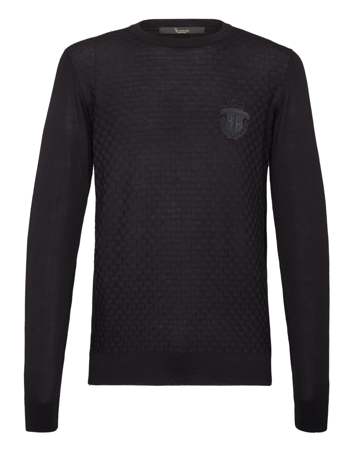 Pullover Round Neck LS Crest, цвет: Черный
