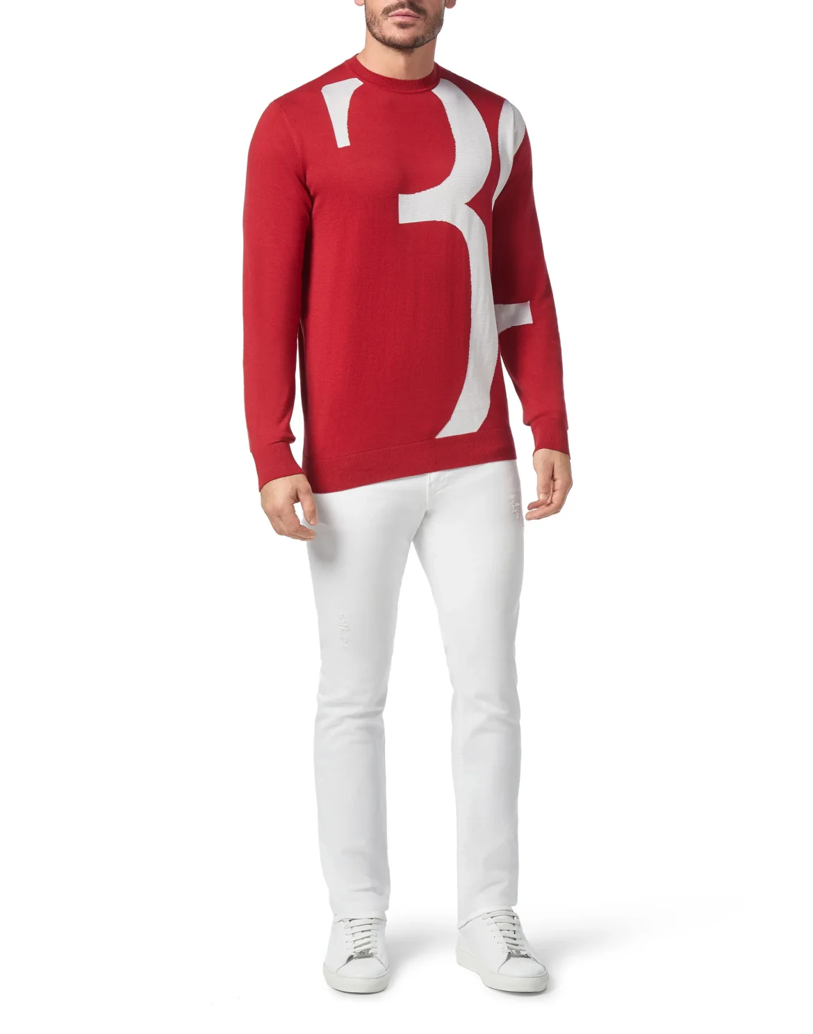 Pullover Round Neck LS Double B, цвет: Красный