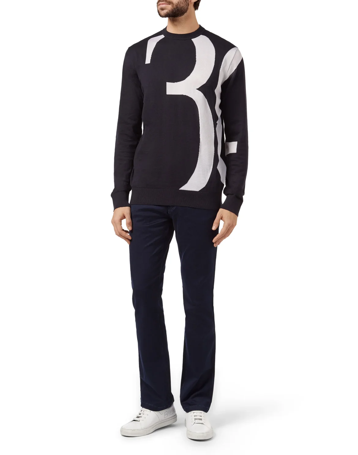 Pullover Round Neck LS Double B, цвет: Синий