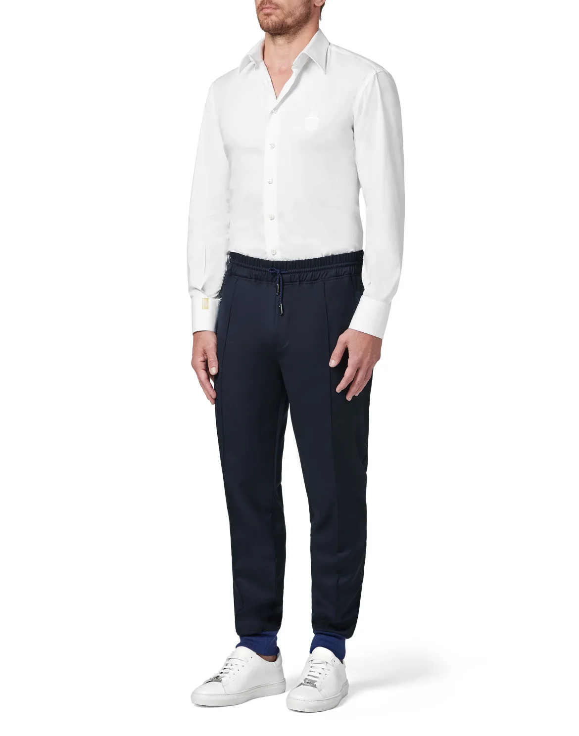 Knit Jogging Trousers Crest, цвет: Синий