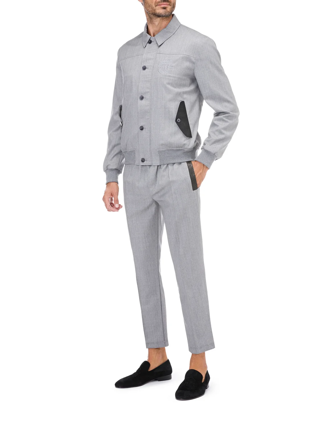 Knit Jogging Trousers -T Crest, цвет: Серый
