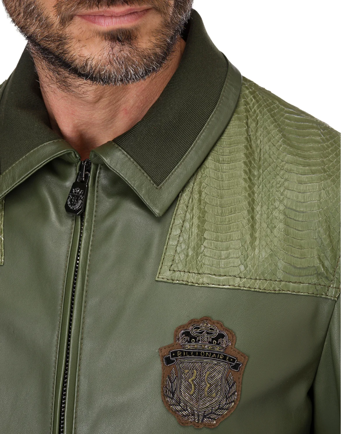 Leather Bomber Crest, цвет: Камуфляж