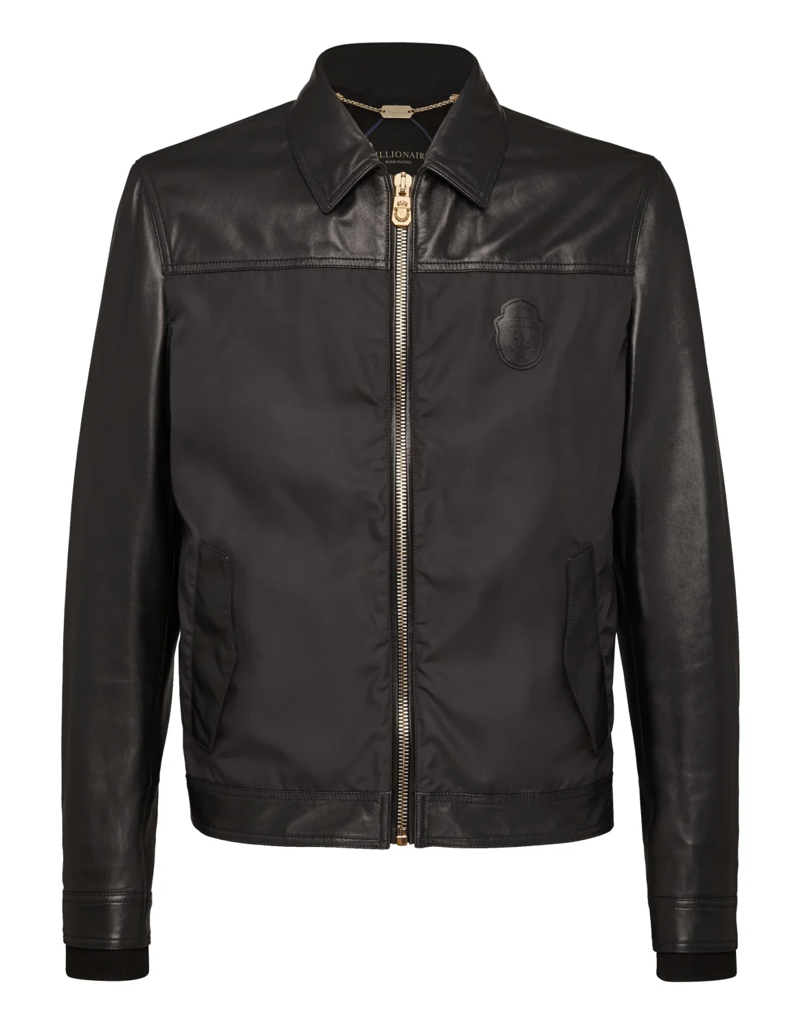 Leather Bomber Crest, цвет: Черный