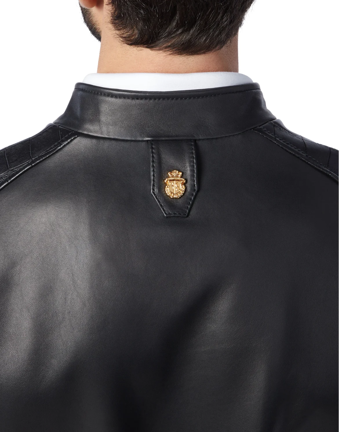 Leather Bomber Crest, цвет: Черный
