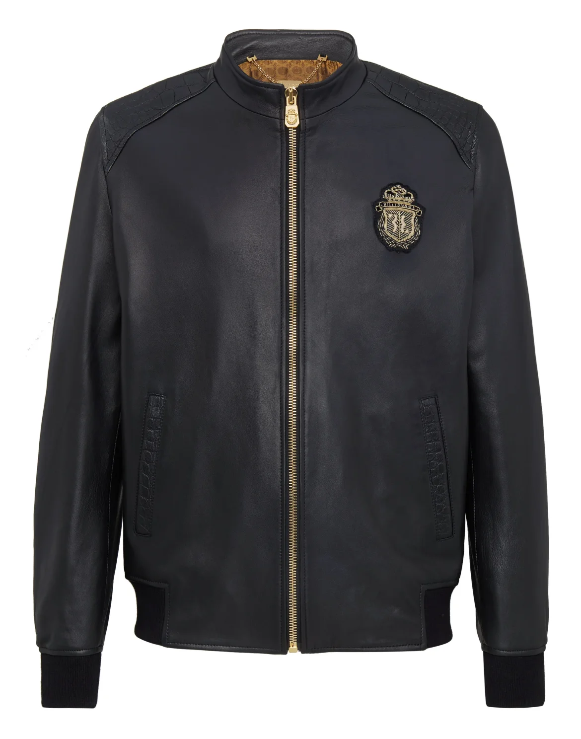 Leather Bomber Crest, цвет: Черный