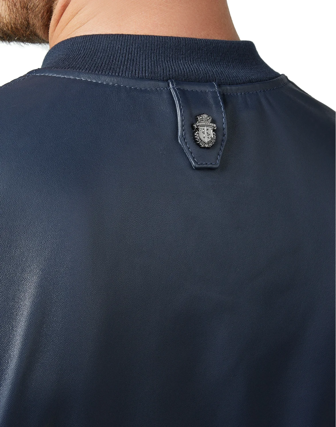 Leather Bomber Crest, цвет: Синий
