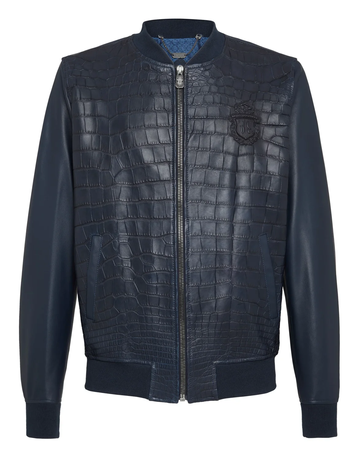 Leather Bomber Crest, цвет: Синий