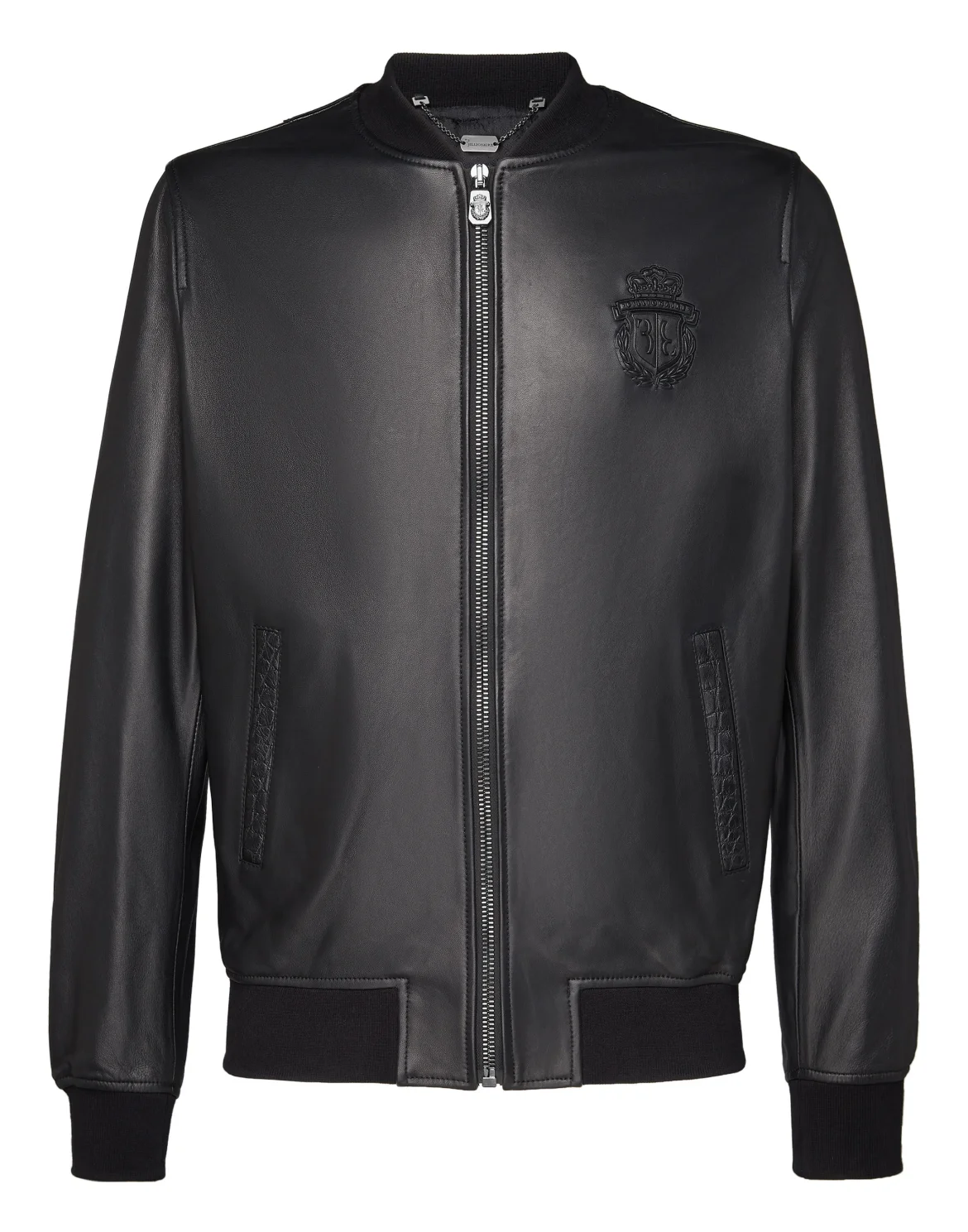 Leather Bomber Crest, цвет: Черный