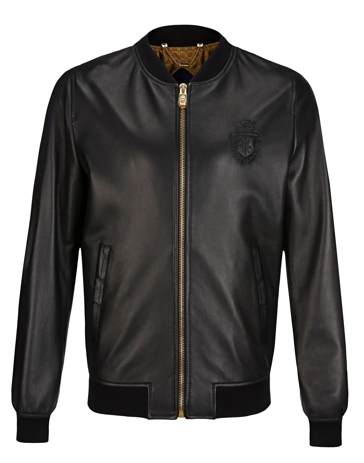 Leather Bomber Crest, цвет: Черный
