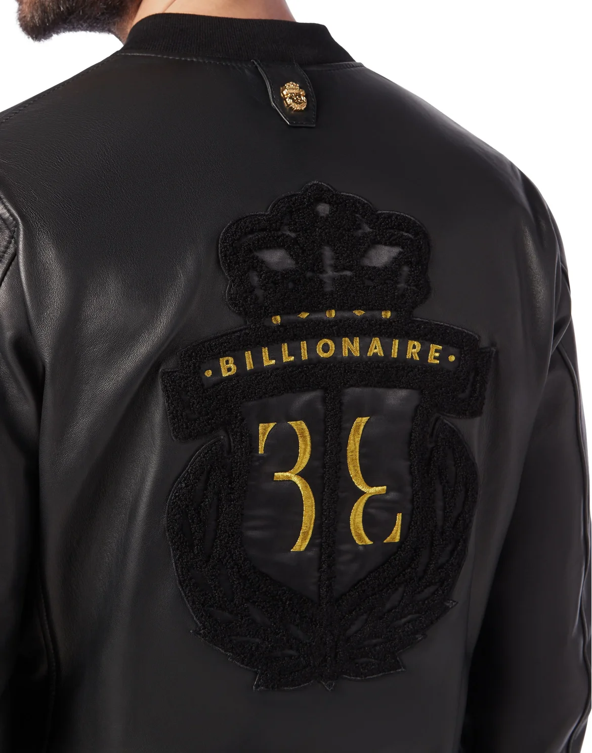 Leather Bomber Crest, цвет: Черный