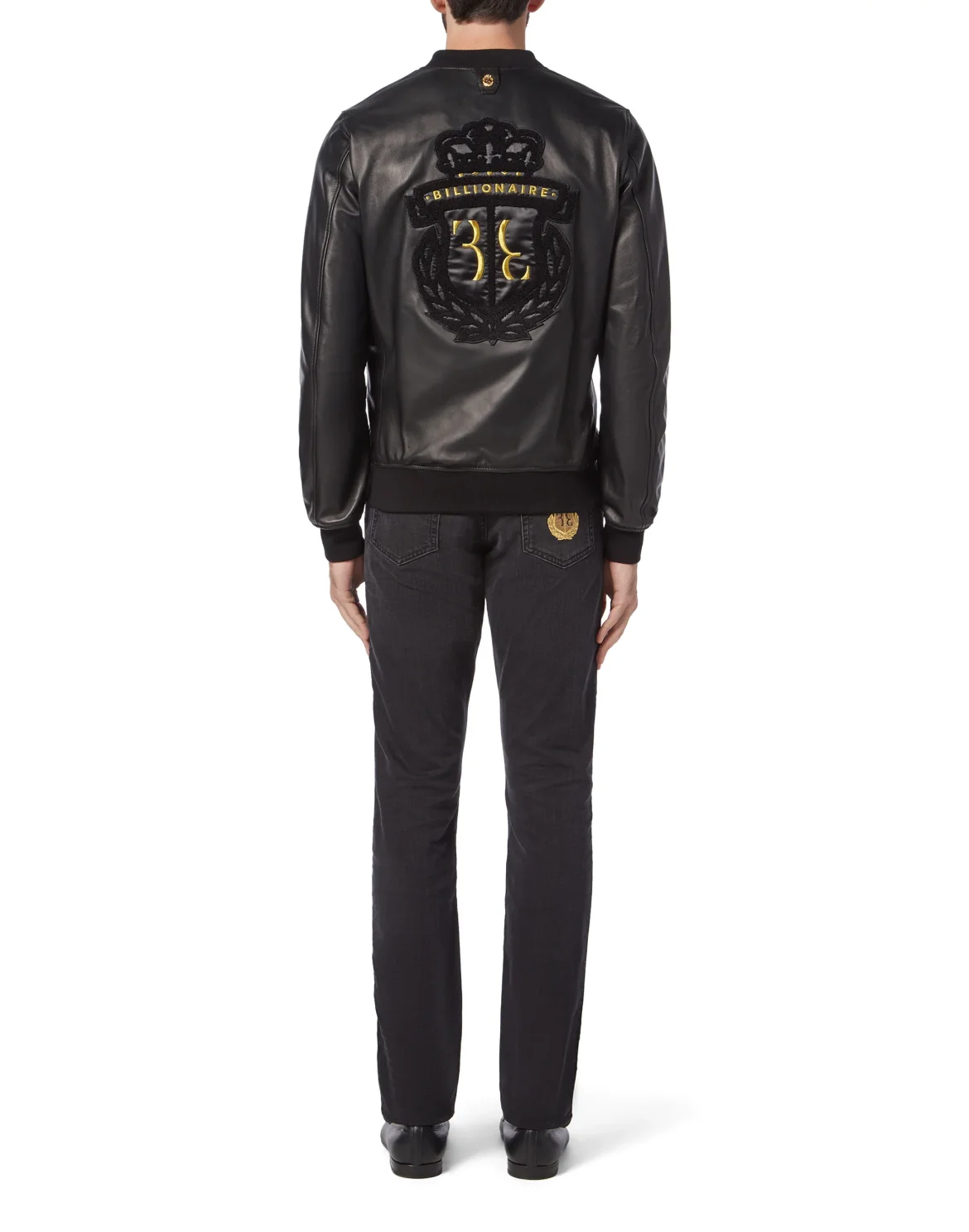 Leather Bomber Crest, цвет: Черный