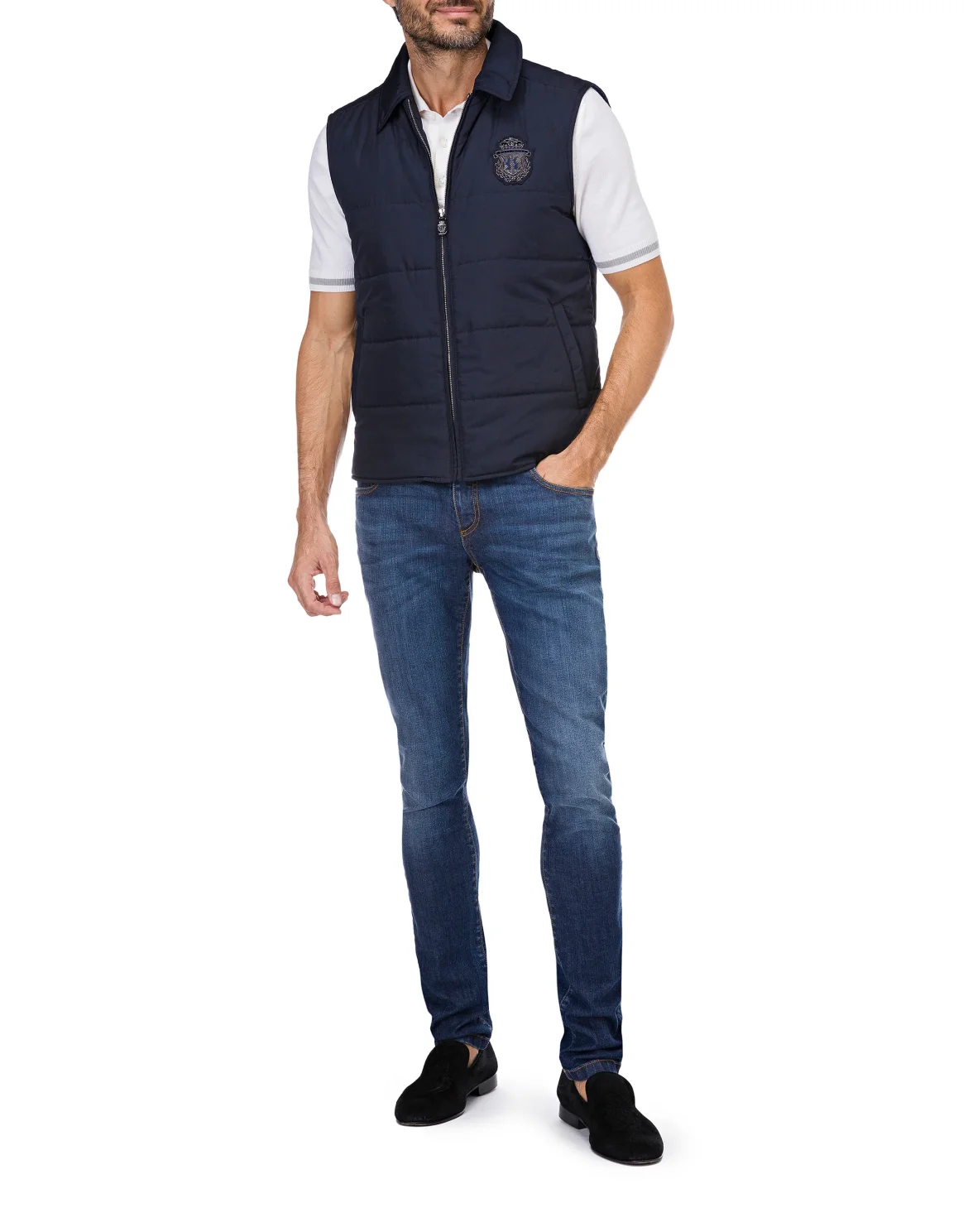 Short Vest Crest, цвет: Синий