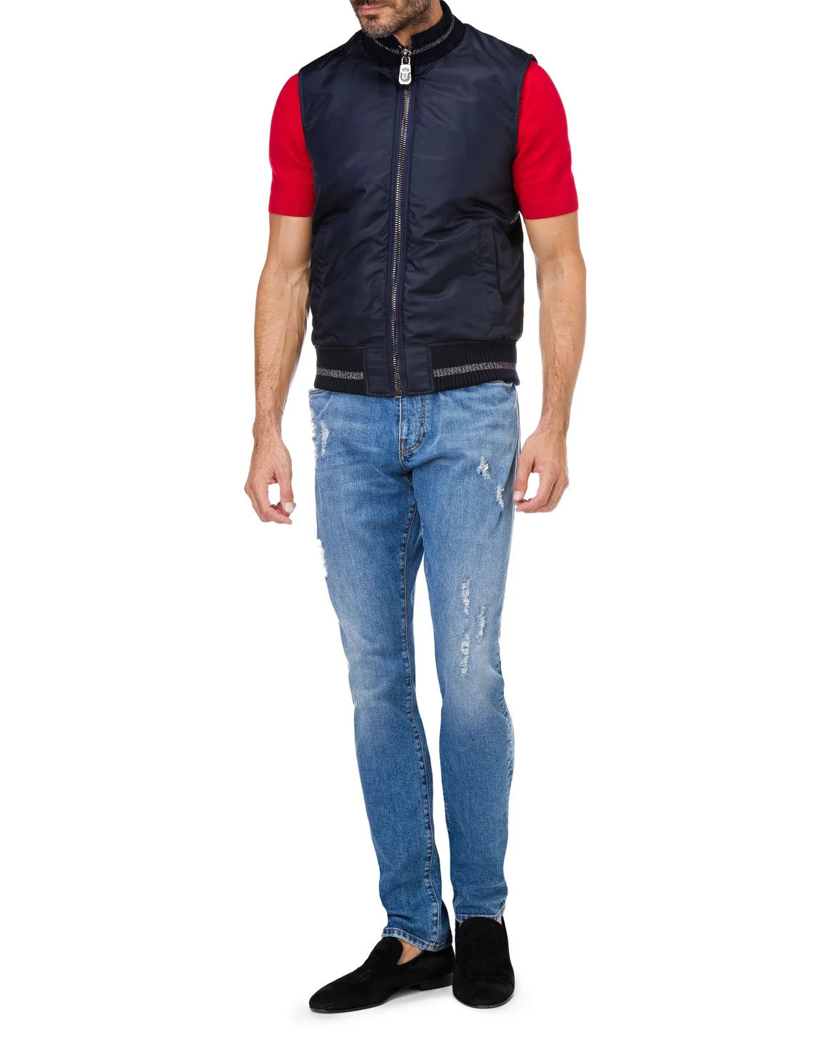 Short Vest Crest, цвет: Синий