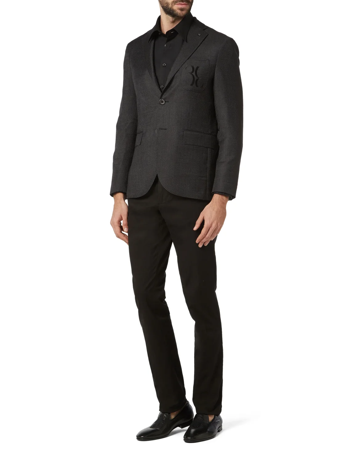 Blazer Slim Fit Double B, цвет: Серый