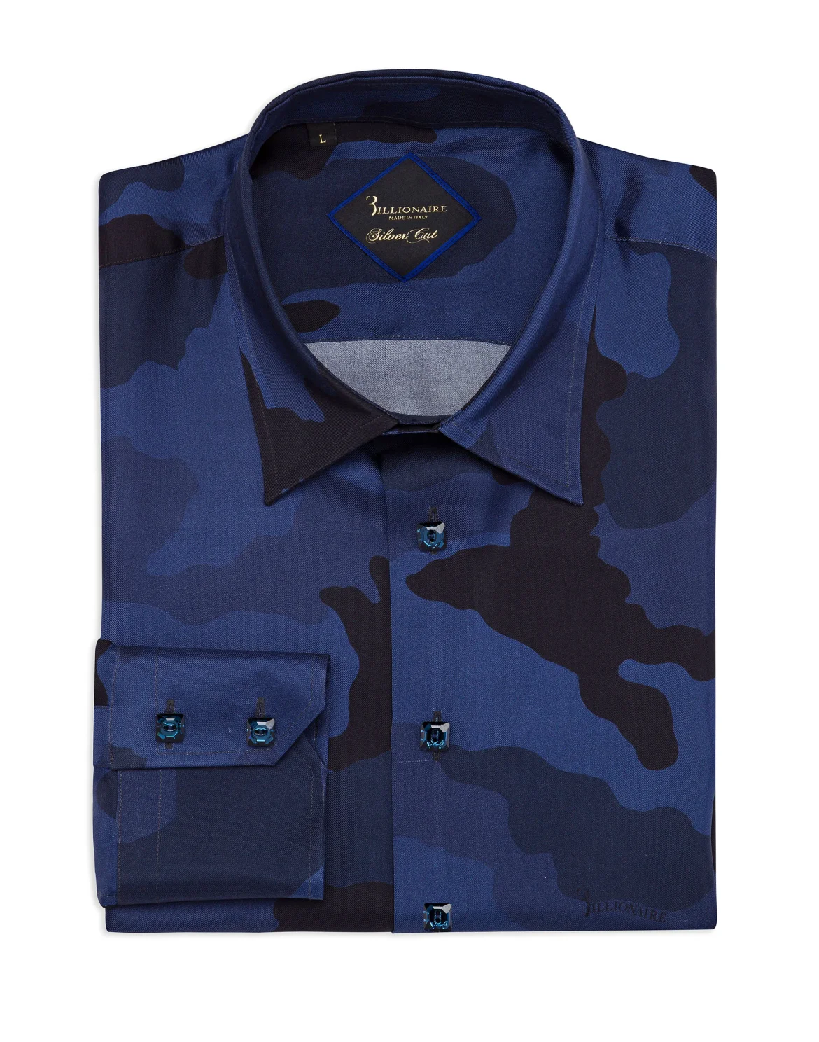 Shirt Gold Cut LS/Milano Camouflage, цвет: Синий
