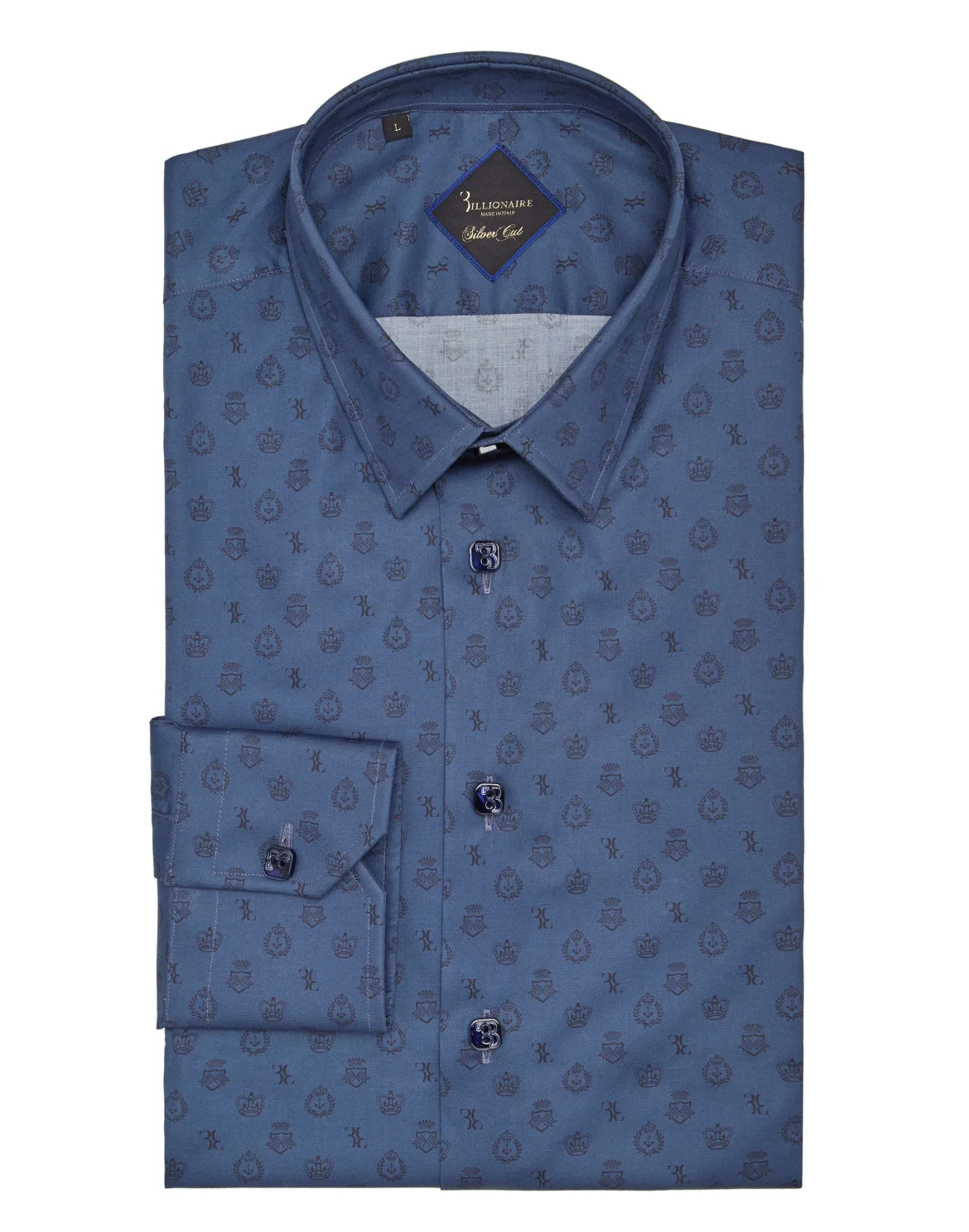 Shirt Gold Cut LS/multi Members only, цвет: Синий