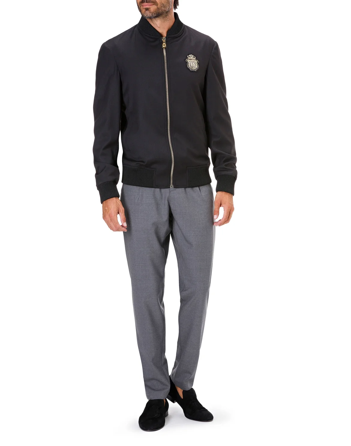 Slim Trousers Double B, цвет: Серый