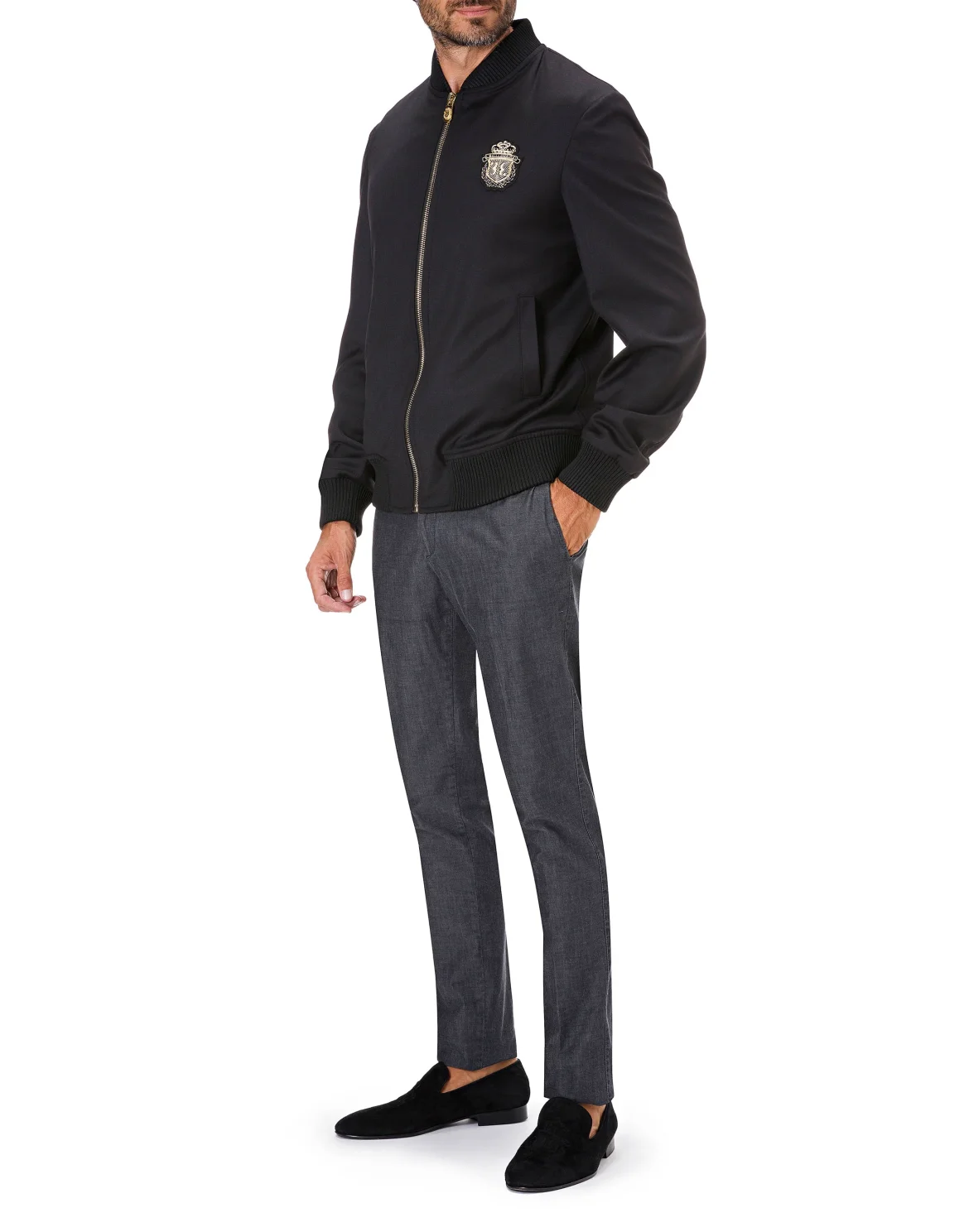 Slim Trousers Crest, цвет: Черный