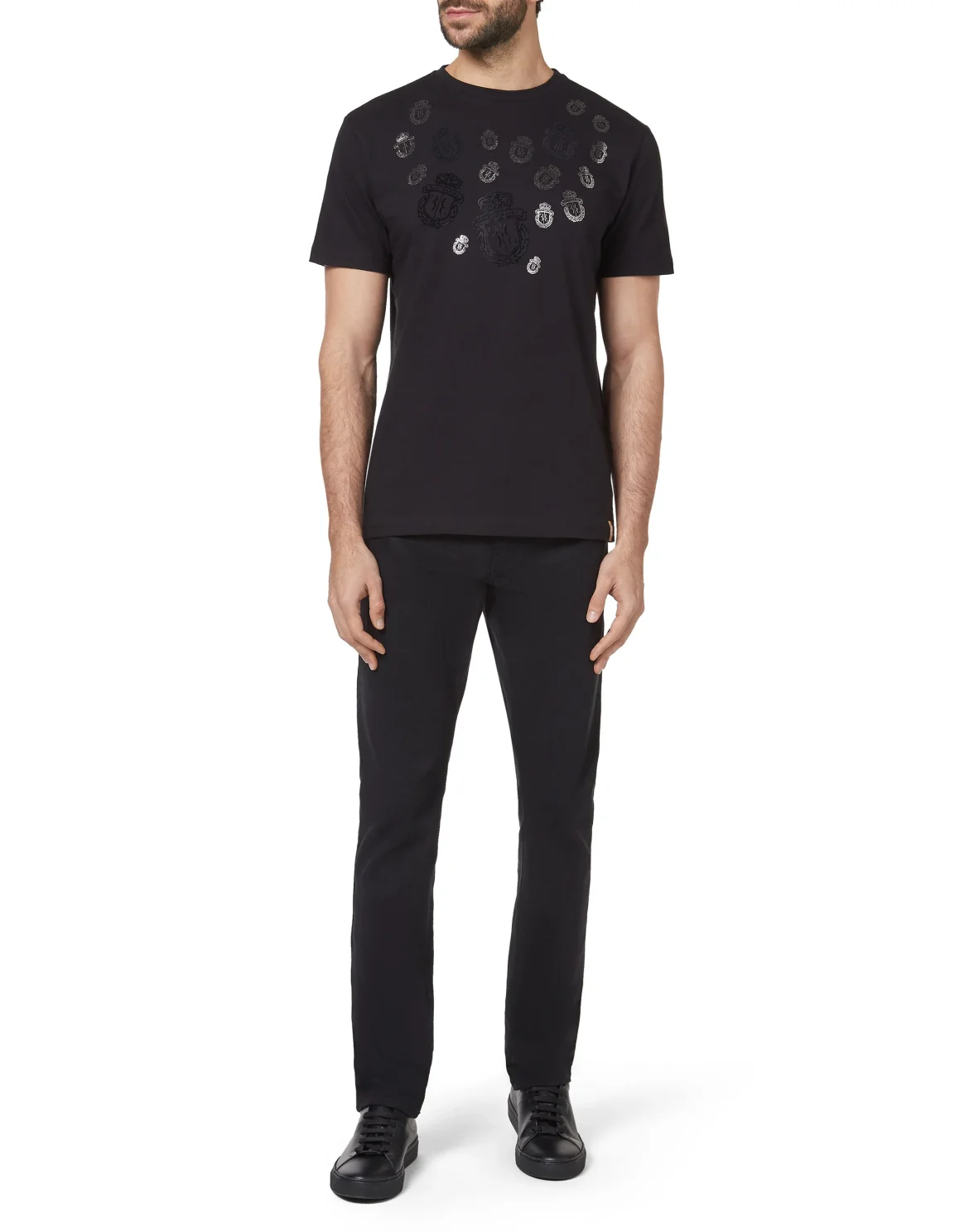 T-shirt Round Neck SS Crest, цвет: Черный