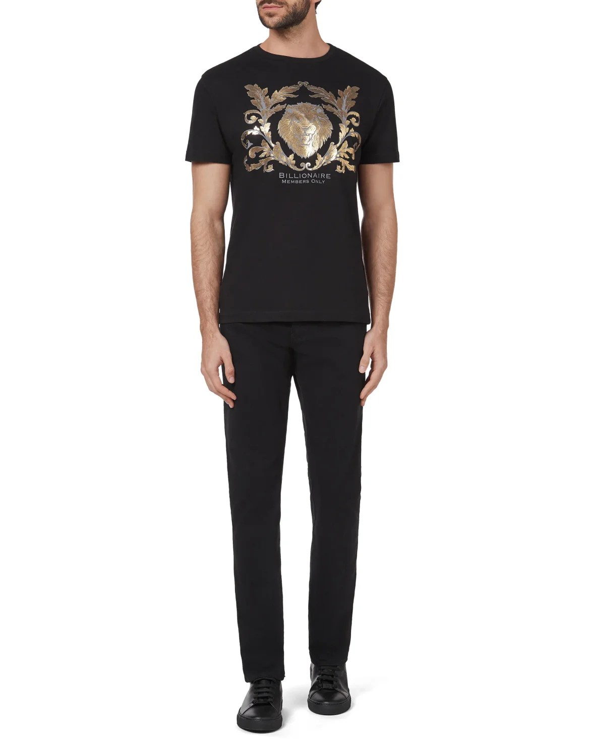 T-shirt Round Neck SS Lion, цвет: Черный