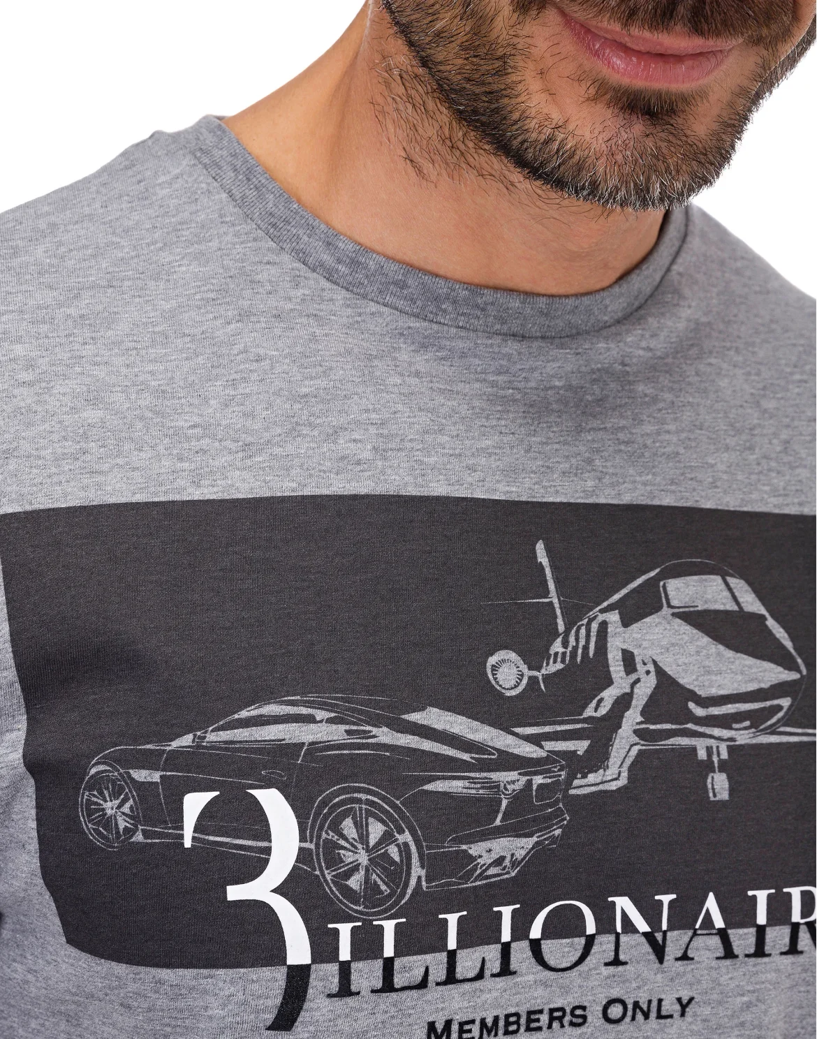 T-shirt Round Neck SS Members only, цвет: Серый