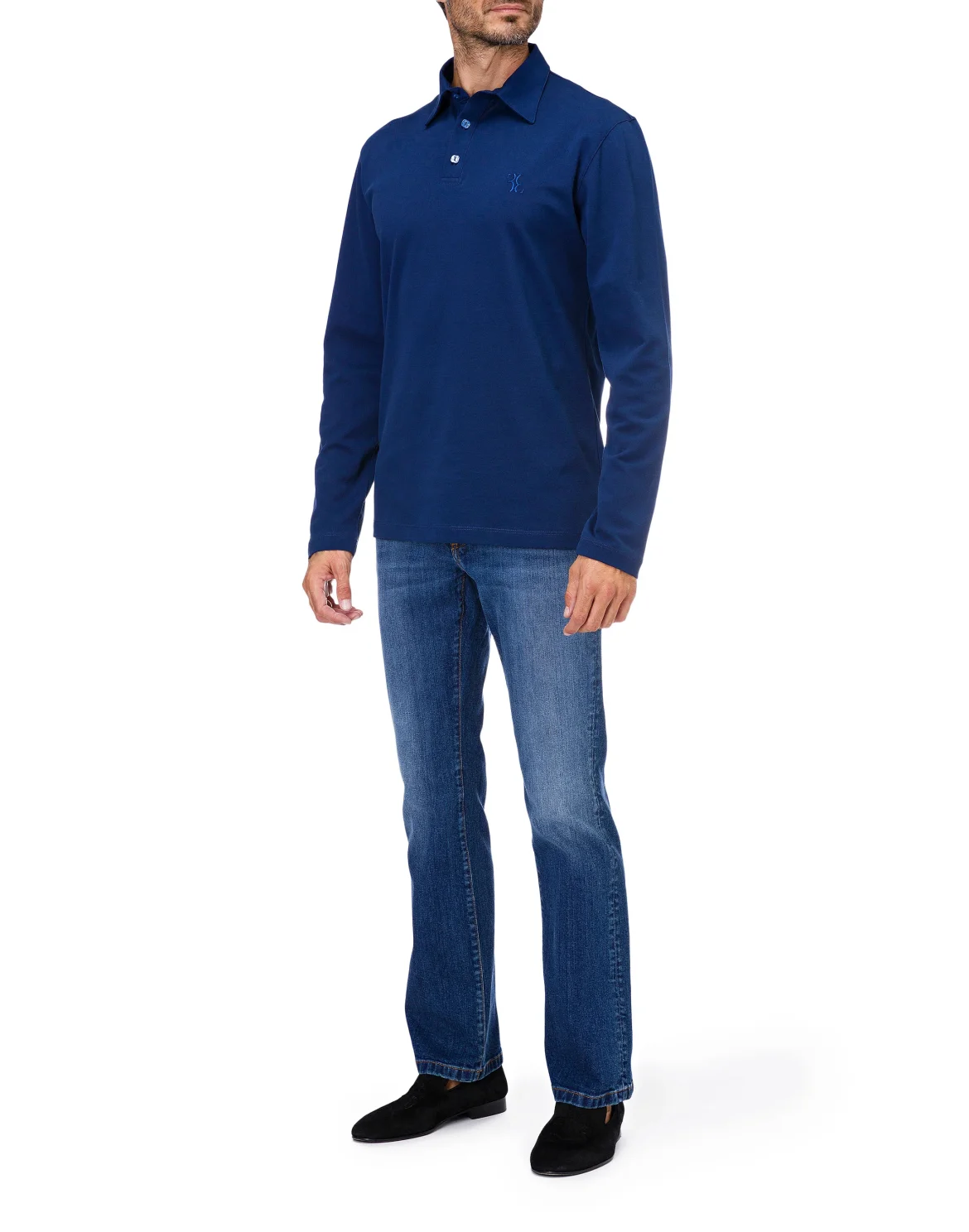 Polo shirt LS Statement, цвет: Синий
