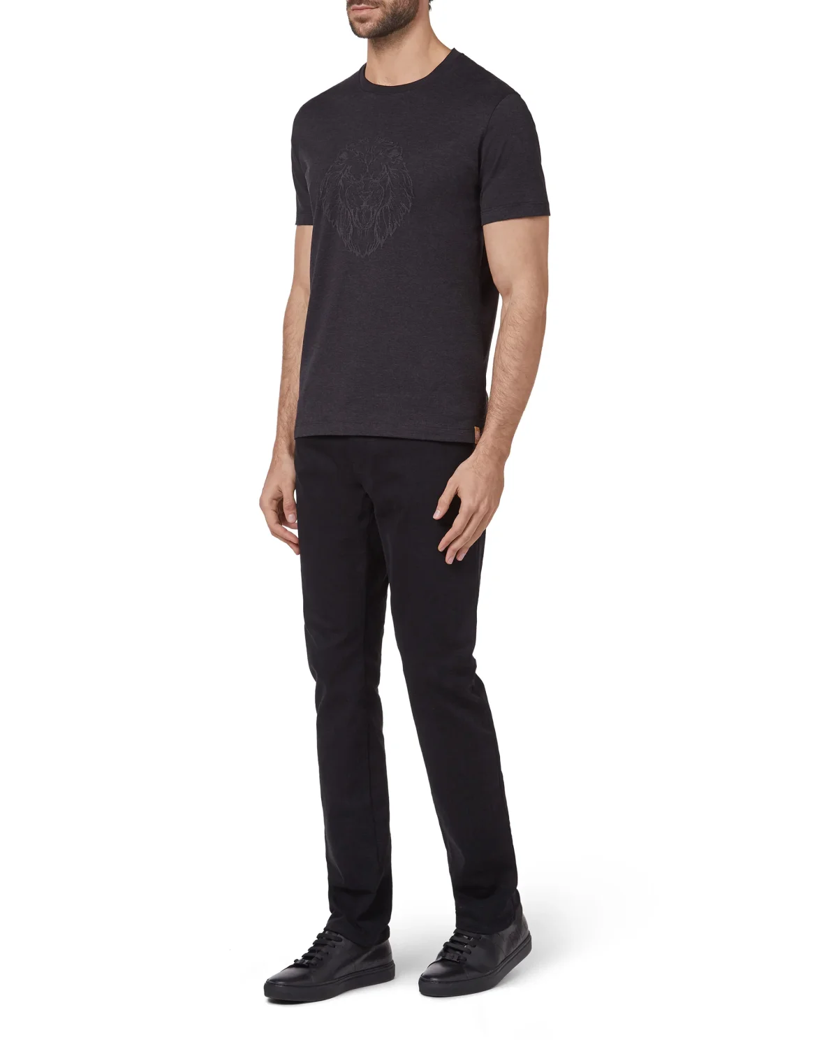 T-shirt Round Neck SS Lion, цвет: Черный