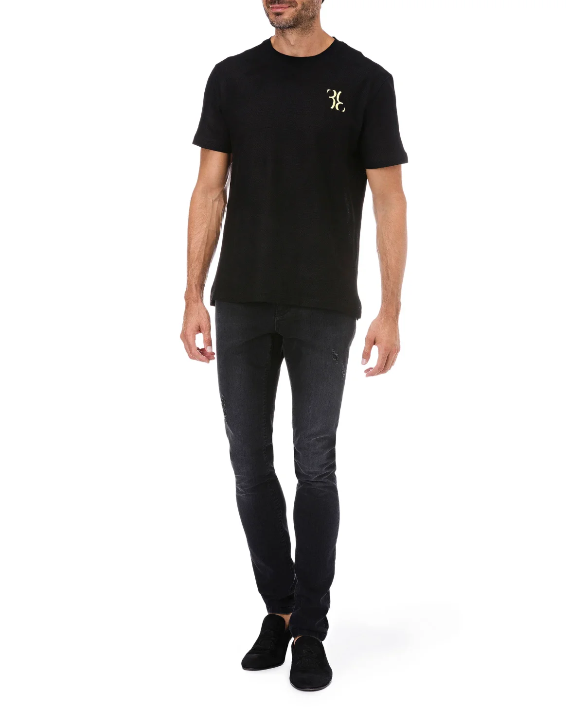 T-shirt Round Neck SS Statement, цвет: Черный