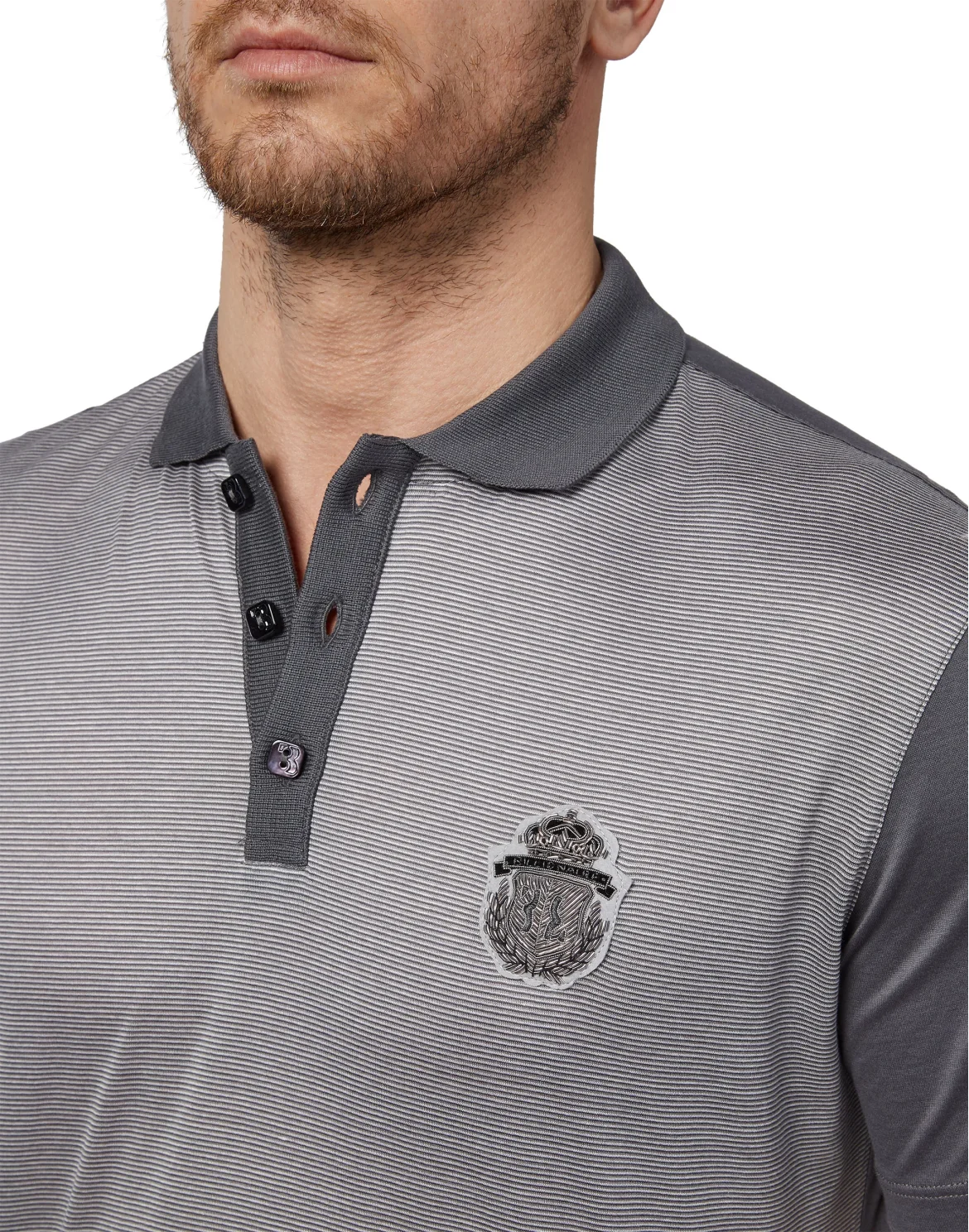 Polo shirt SS Crest, цвет: Серый