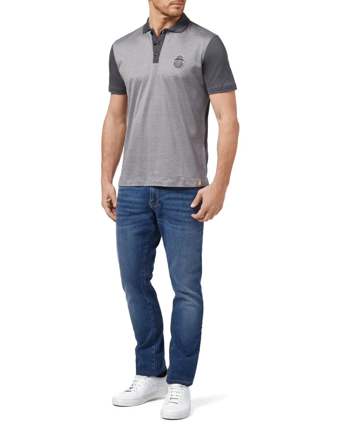 Polo shirt SS Crest, цвет: Серый