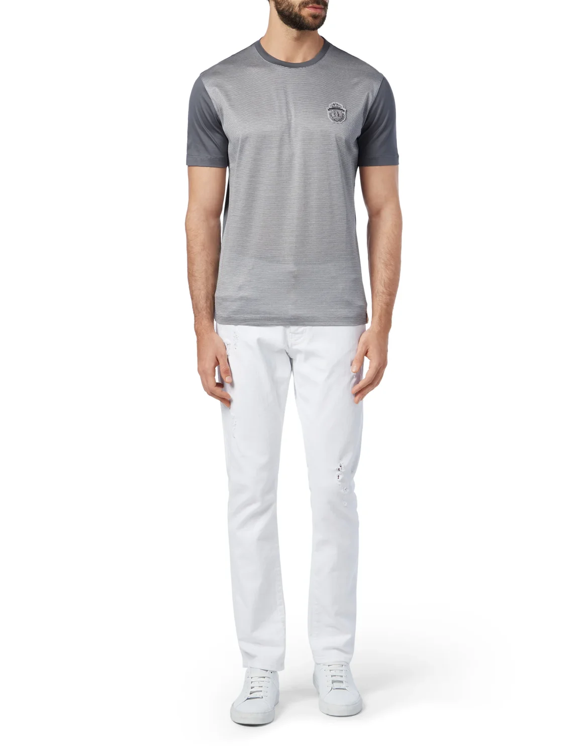 T-shirt Round Neck SS Crest, цвет: Серый
