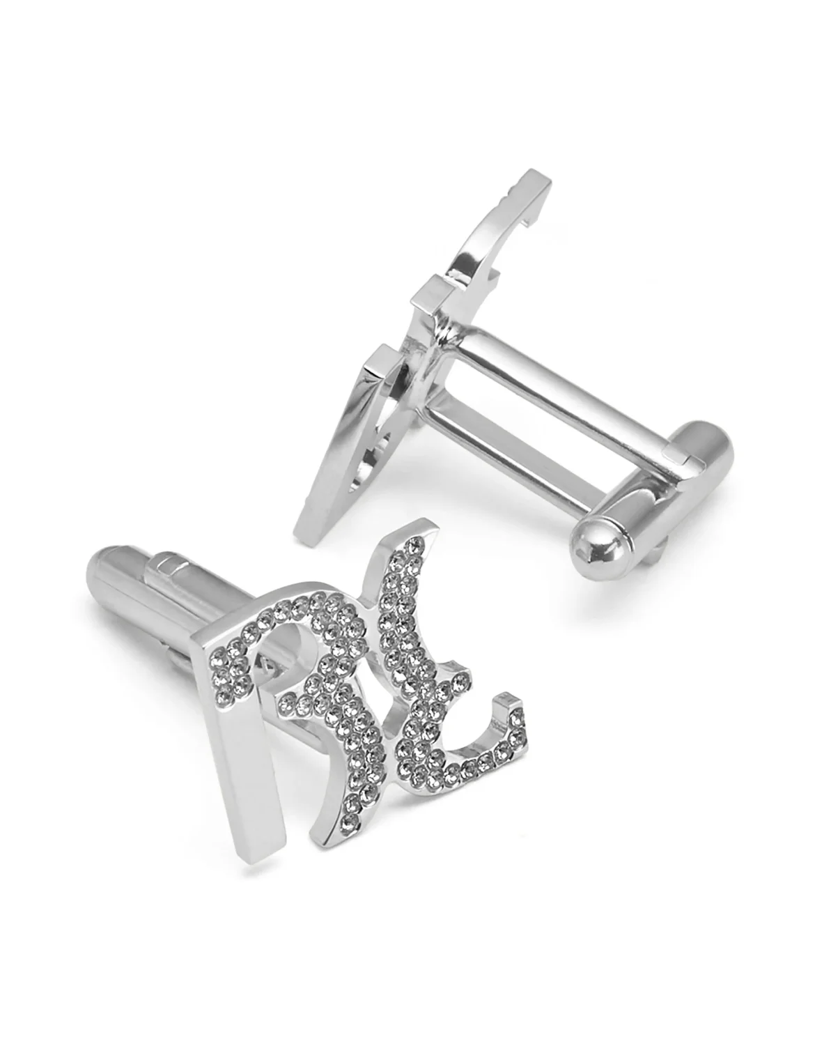 metal cufflinks Double B, цвет: Серебристый