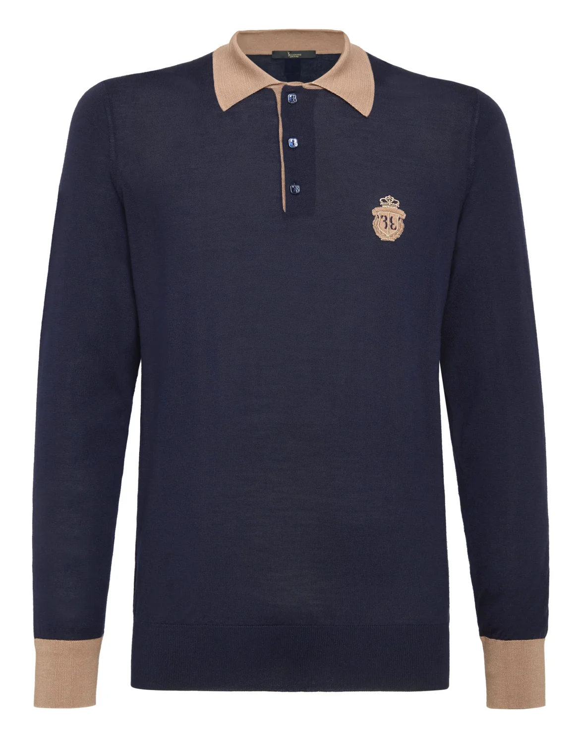 Pullover Polo-Neck LS Crest, цвет: Синий