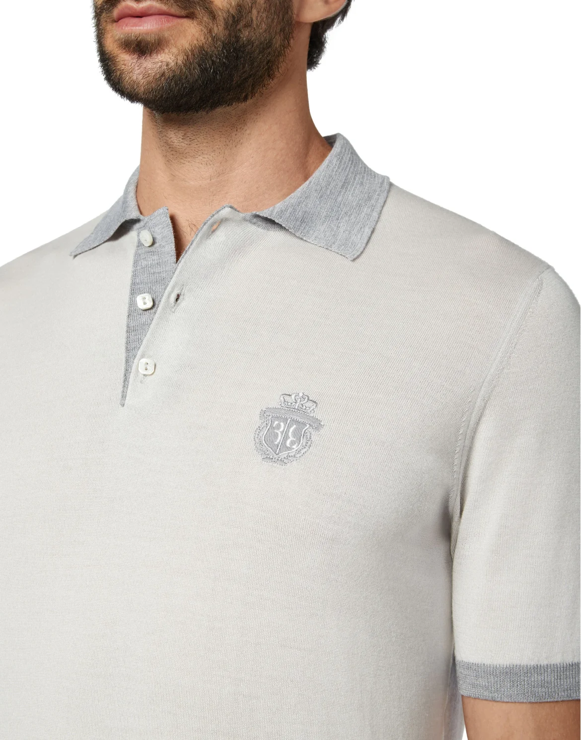 Pullover Polo-Neck SS Crest, цвет: Белый
