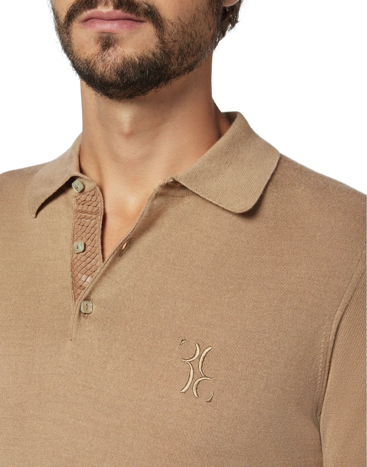Pullover Polo-Neck SS Luxury, цвет: Бежевый