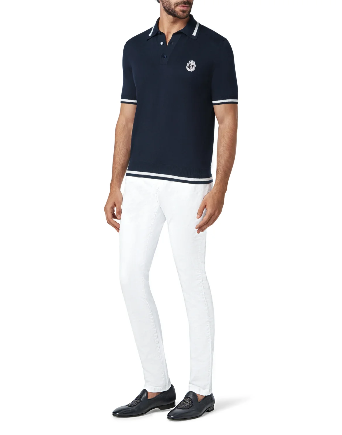 Pullover Polo-Neck SS Crest, цвет: Синий