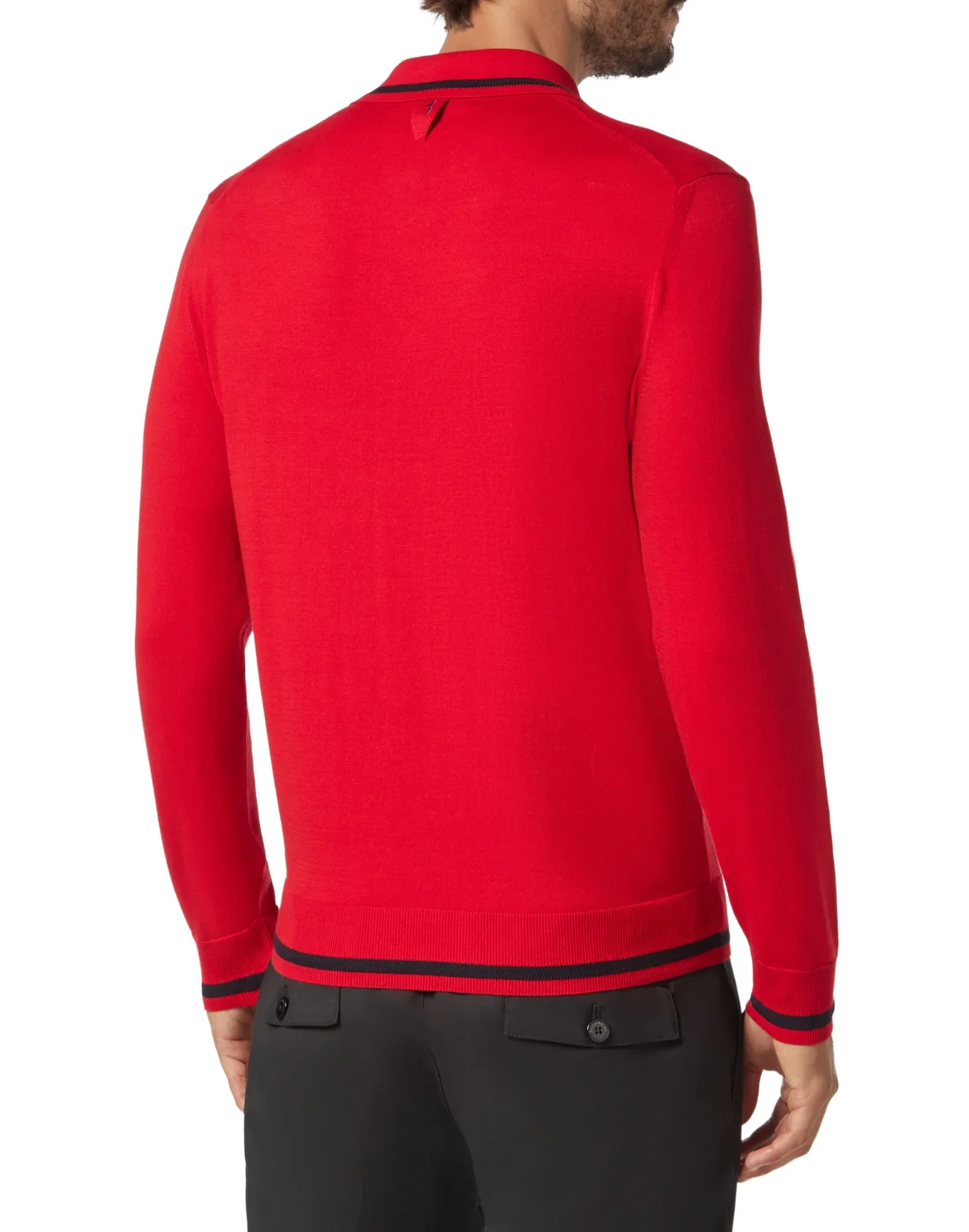 Pullover Polo-Neck LS Crest, цвет: Красный