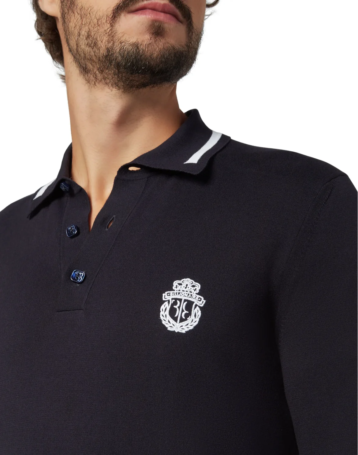 Pullover Polo-Neck LS Crest, цвет: Синий