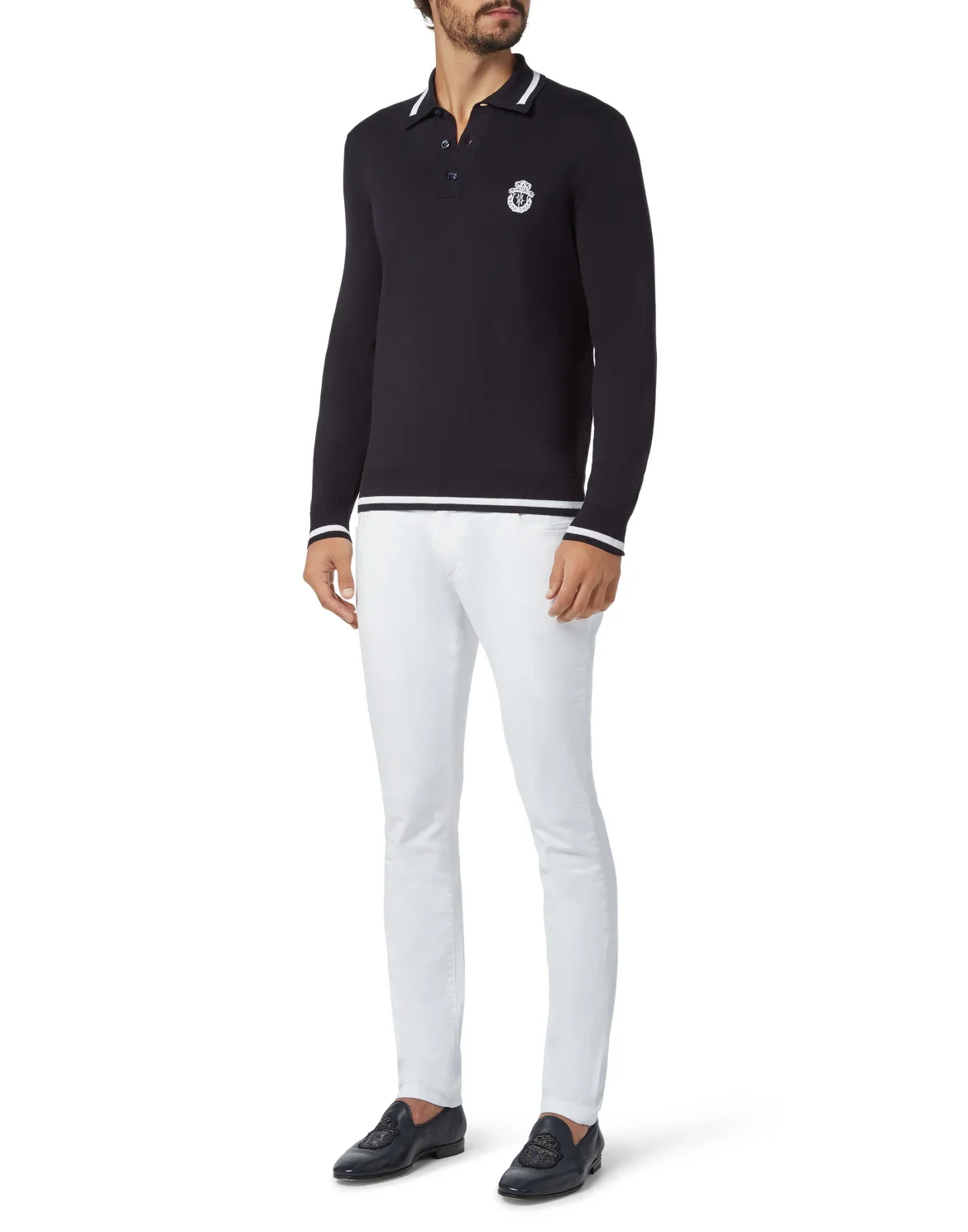 Pullover Polo-Neck LS Crest, цвет: Синий