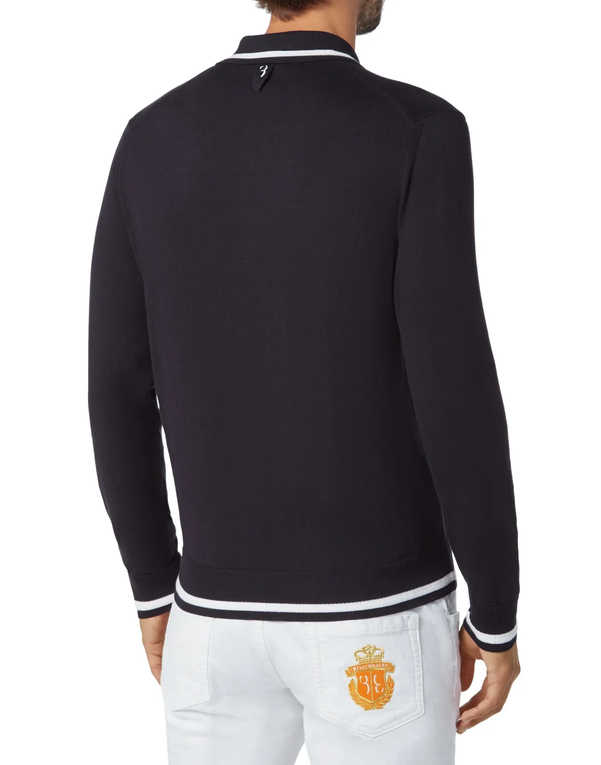 Pullover Polo-Neck LS Crest, цвет: Синий