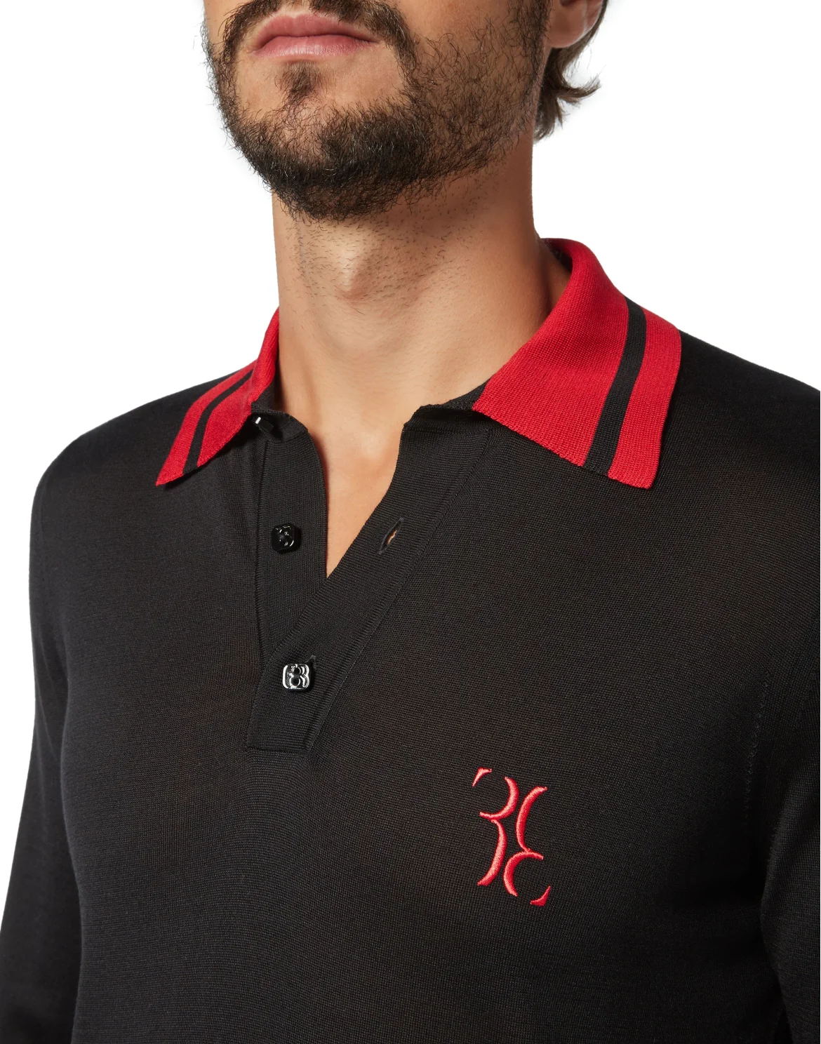 Pullover Polo-Neck LS Double B, цвет: Черный