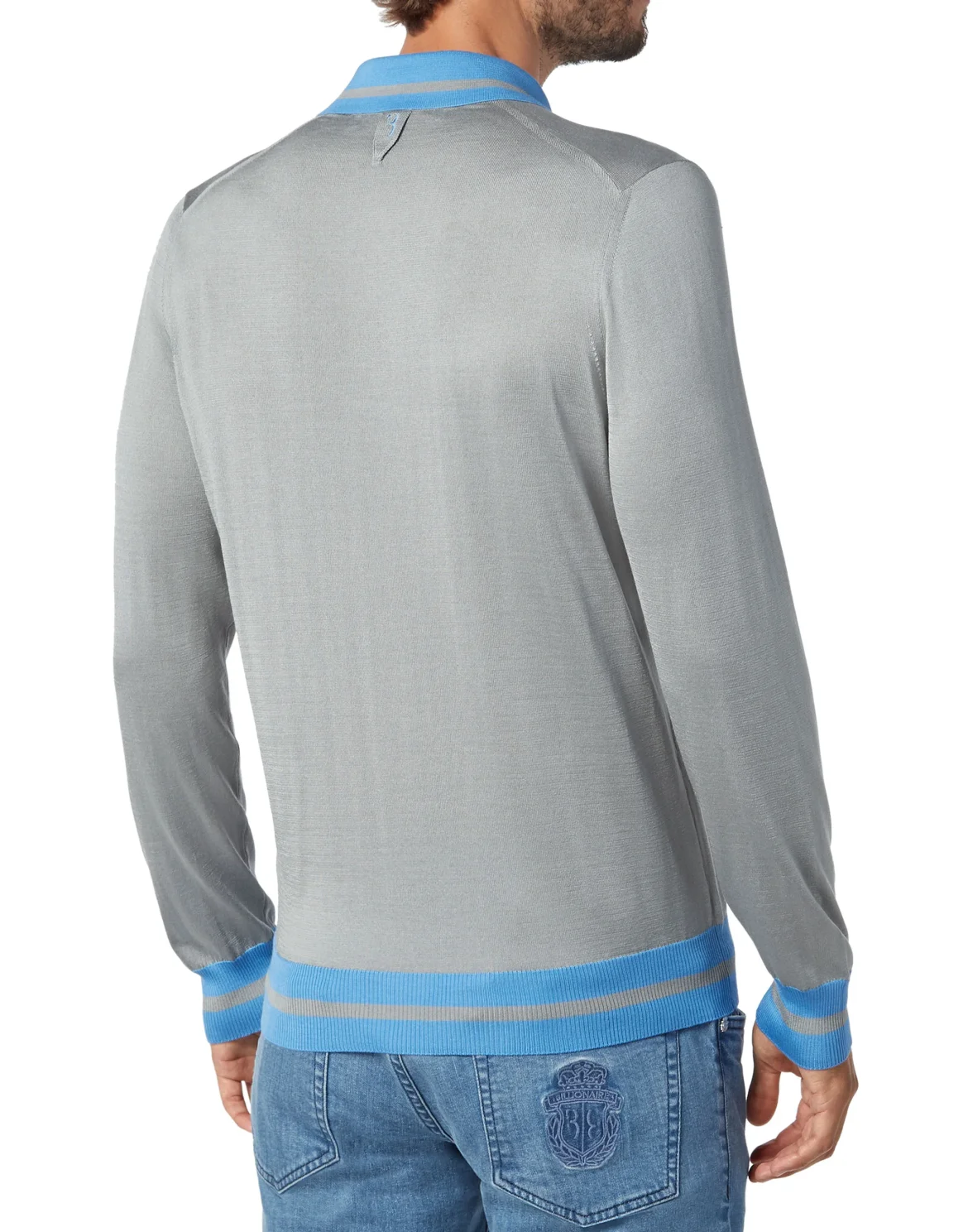 Pullover Polo-Neck LS Double B, цвет: Серый