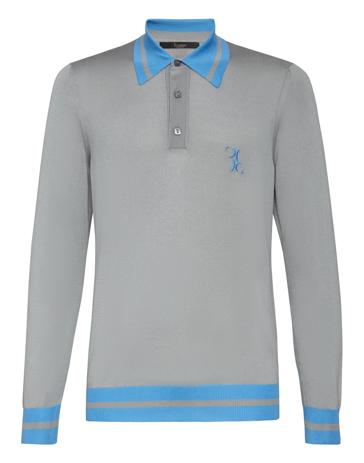 Pullover Polo-Neck LS Double B, цвет: Серый