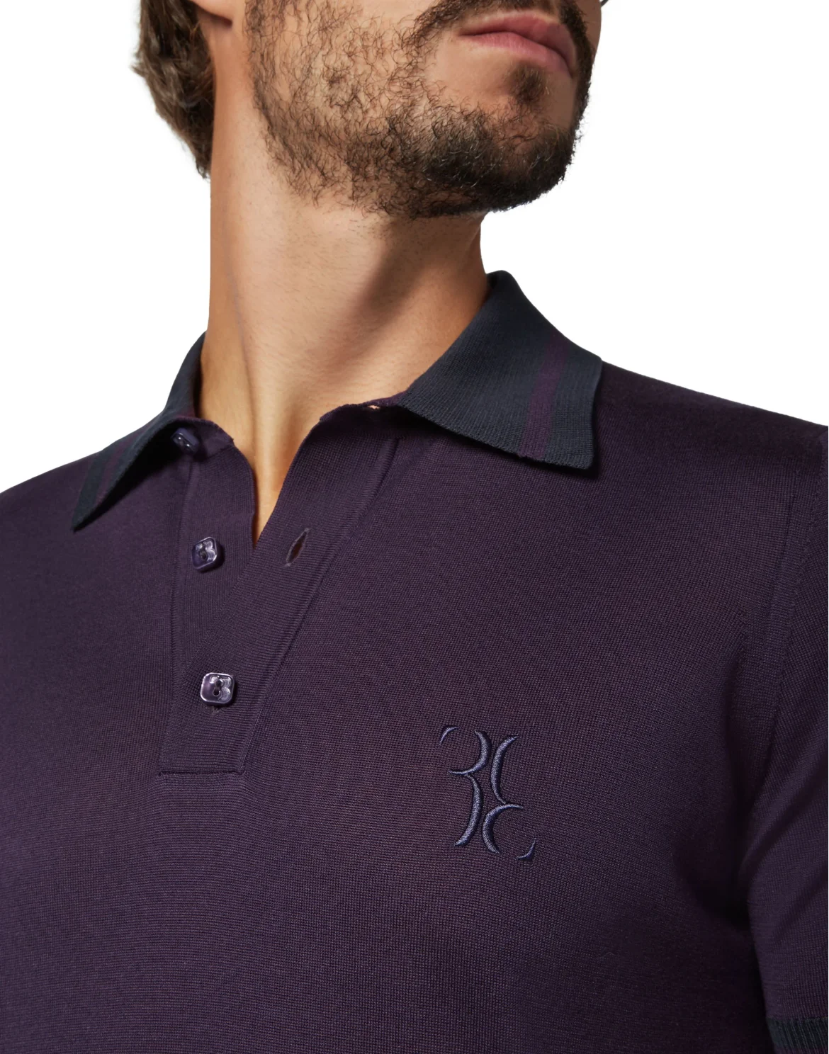 Pullover Polo-Neck SS Double B, цвет: Фиолетовый